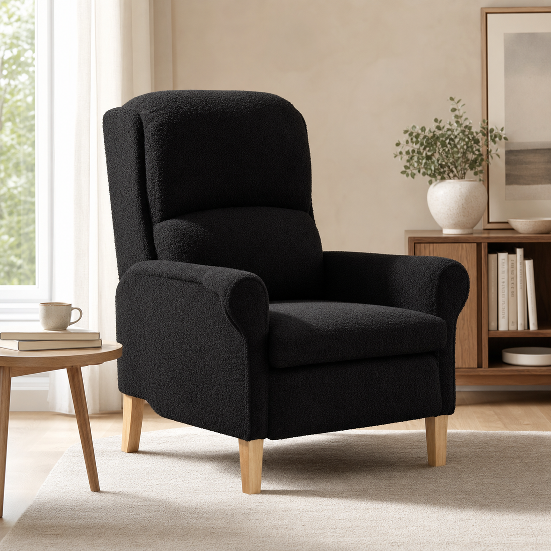 Fauteuil en bois Basile - Noir