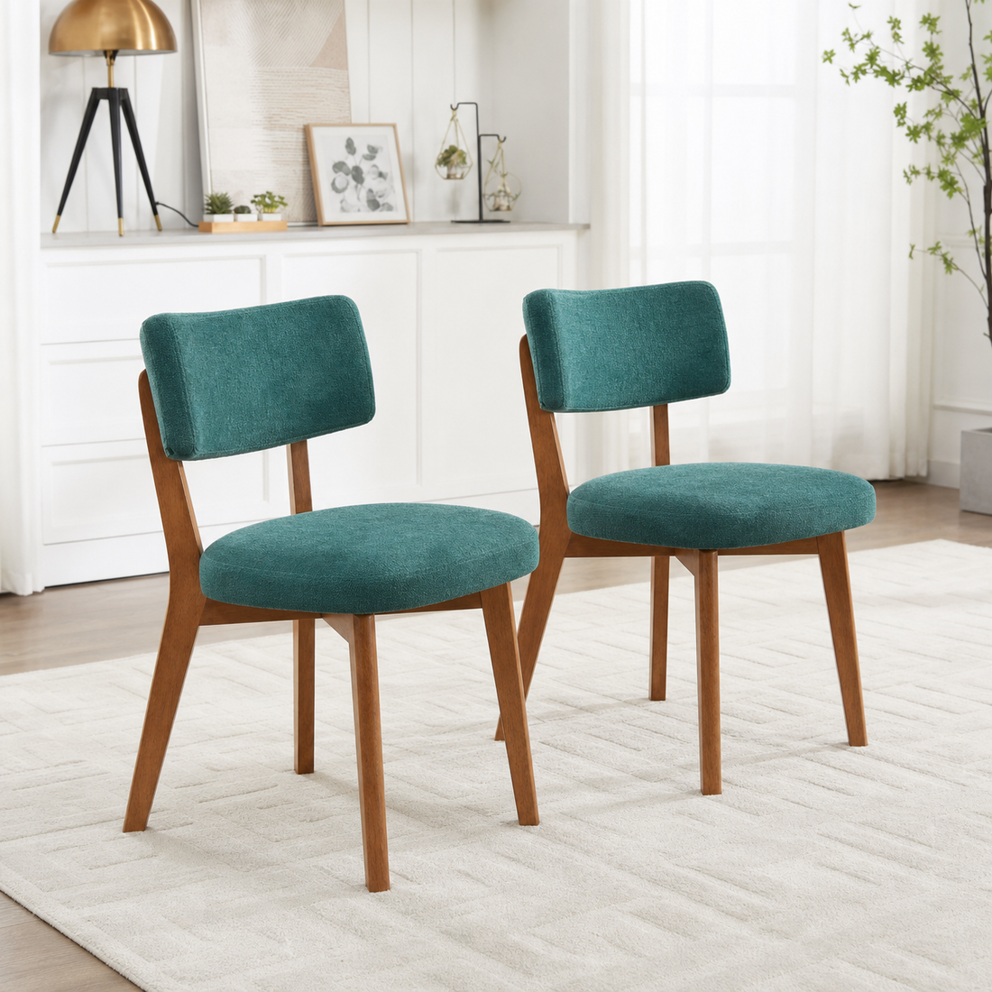 Lot de 2 chaises en bois massif Joséphine - Vert