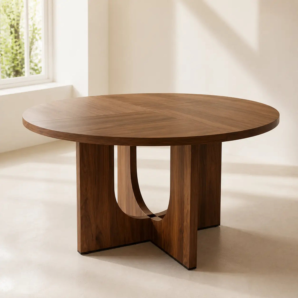 Table à manger ronde en bois Sixtine