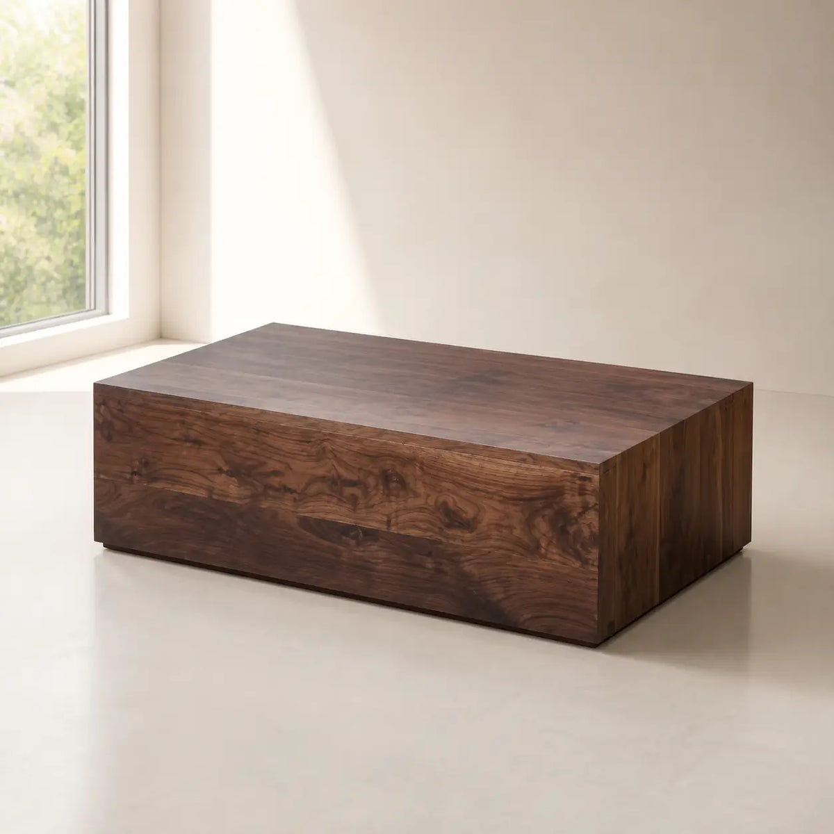 Table basse rectangulaire en bois Nathan