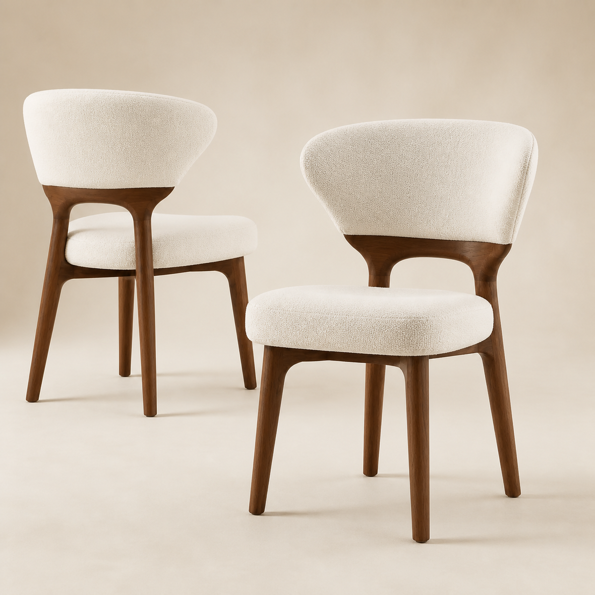 Lot de 2 chaises en bois massif Clara