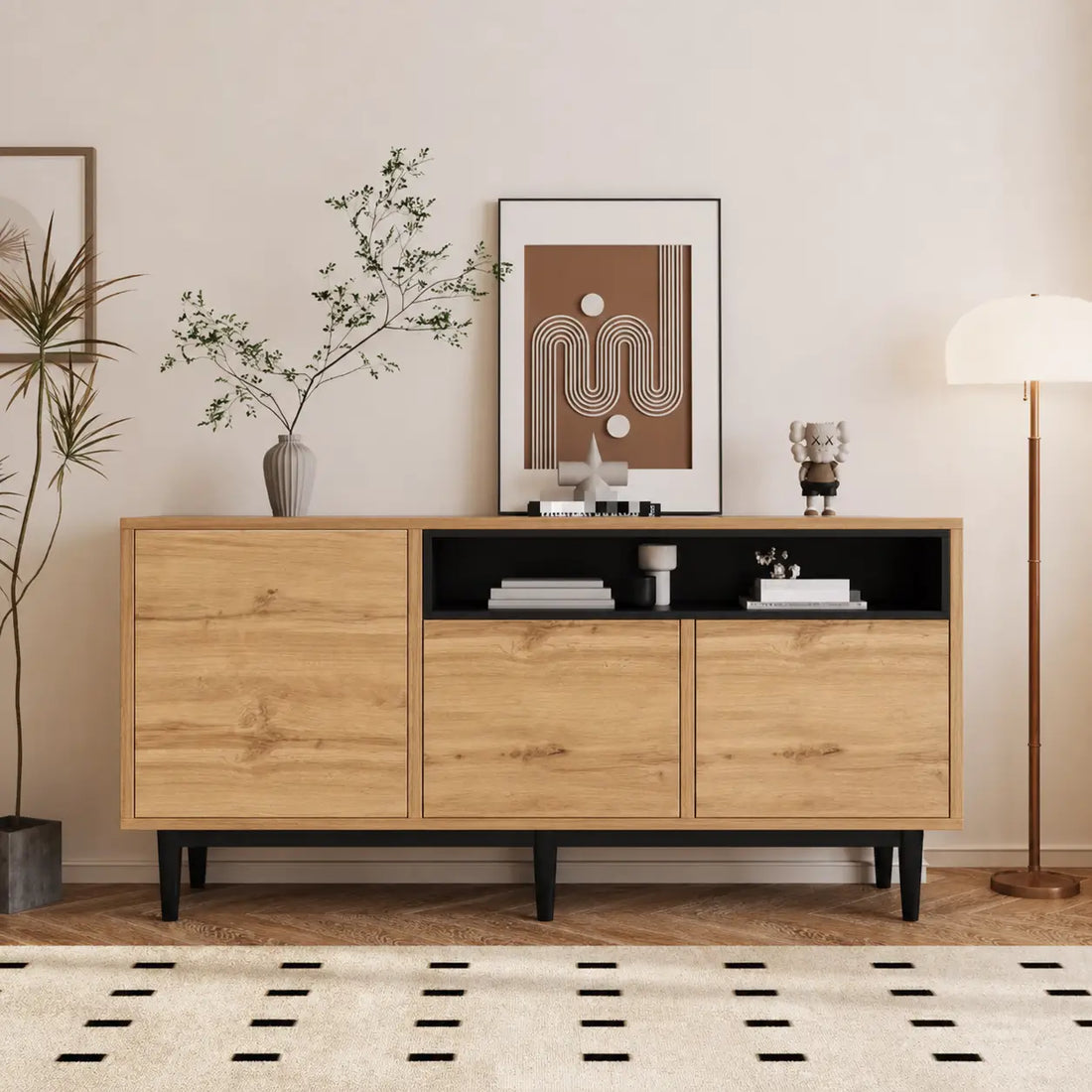 Buffet 3 portes en bois Thomas