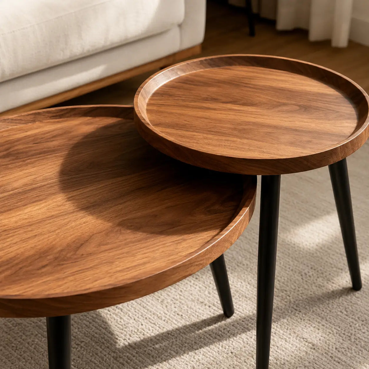 Table basse gigognes en bois Léo
