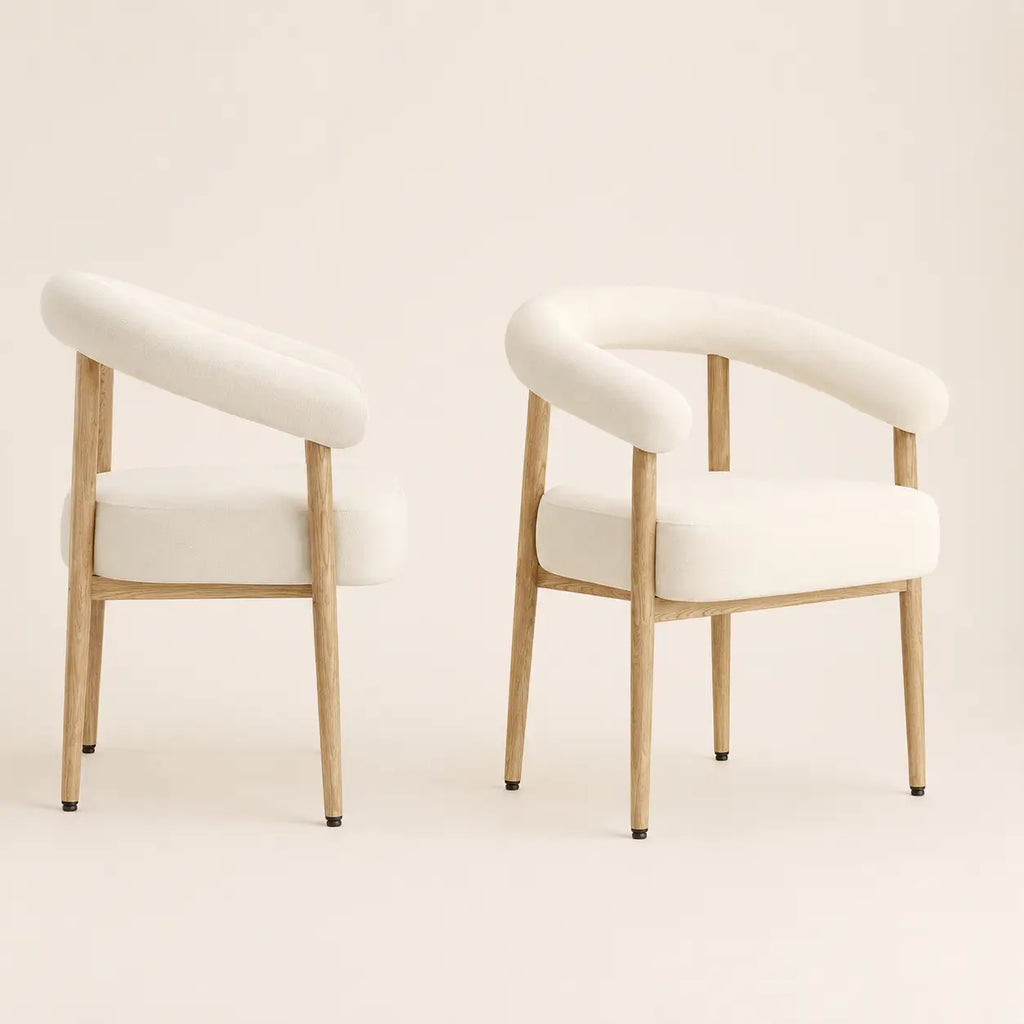 Chaises de salle à manger en bois Jeanne - Lot de 2