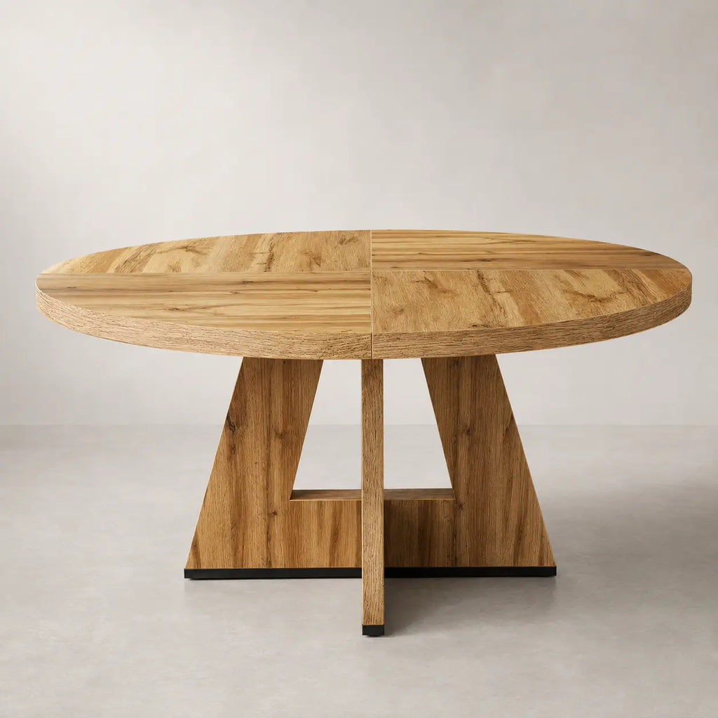 Table à manger ronde en bois Paul
