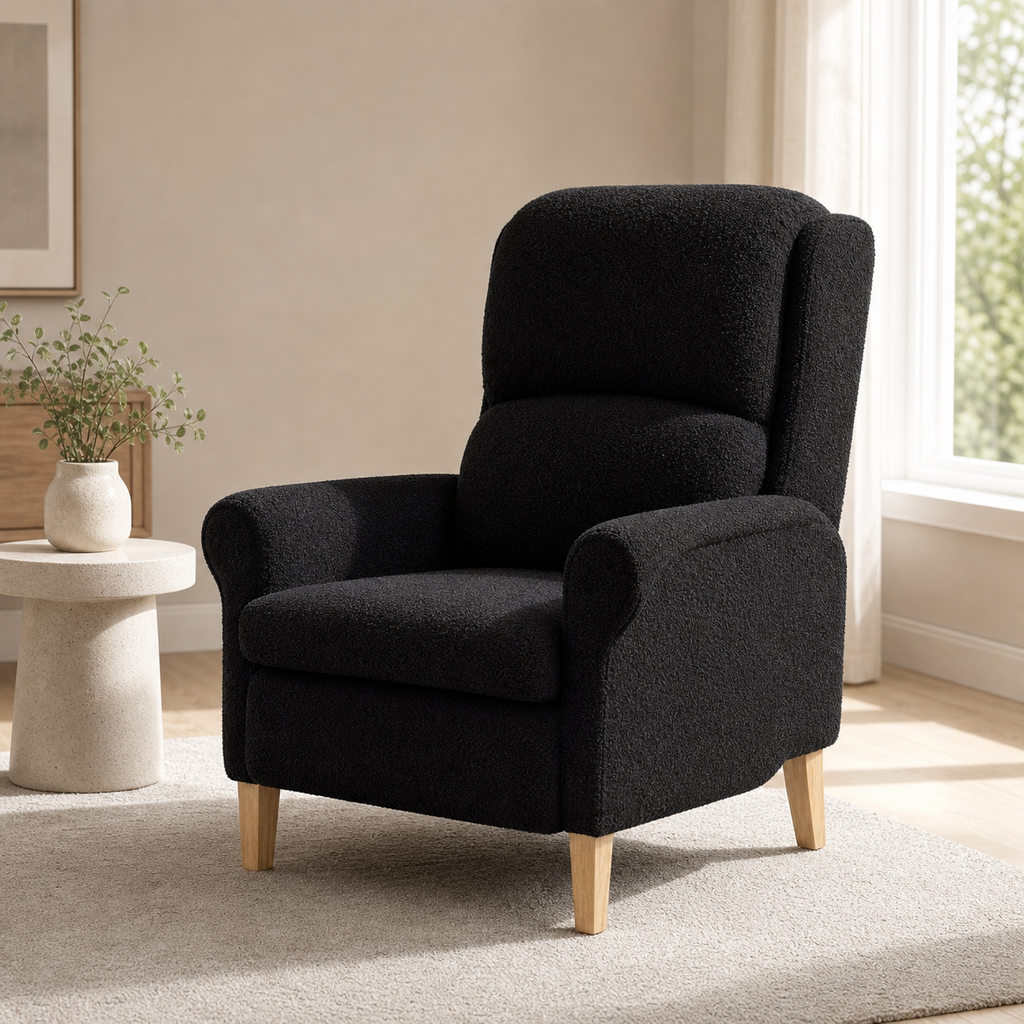 Fauteuil en bois Basile - Noir