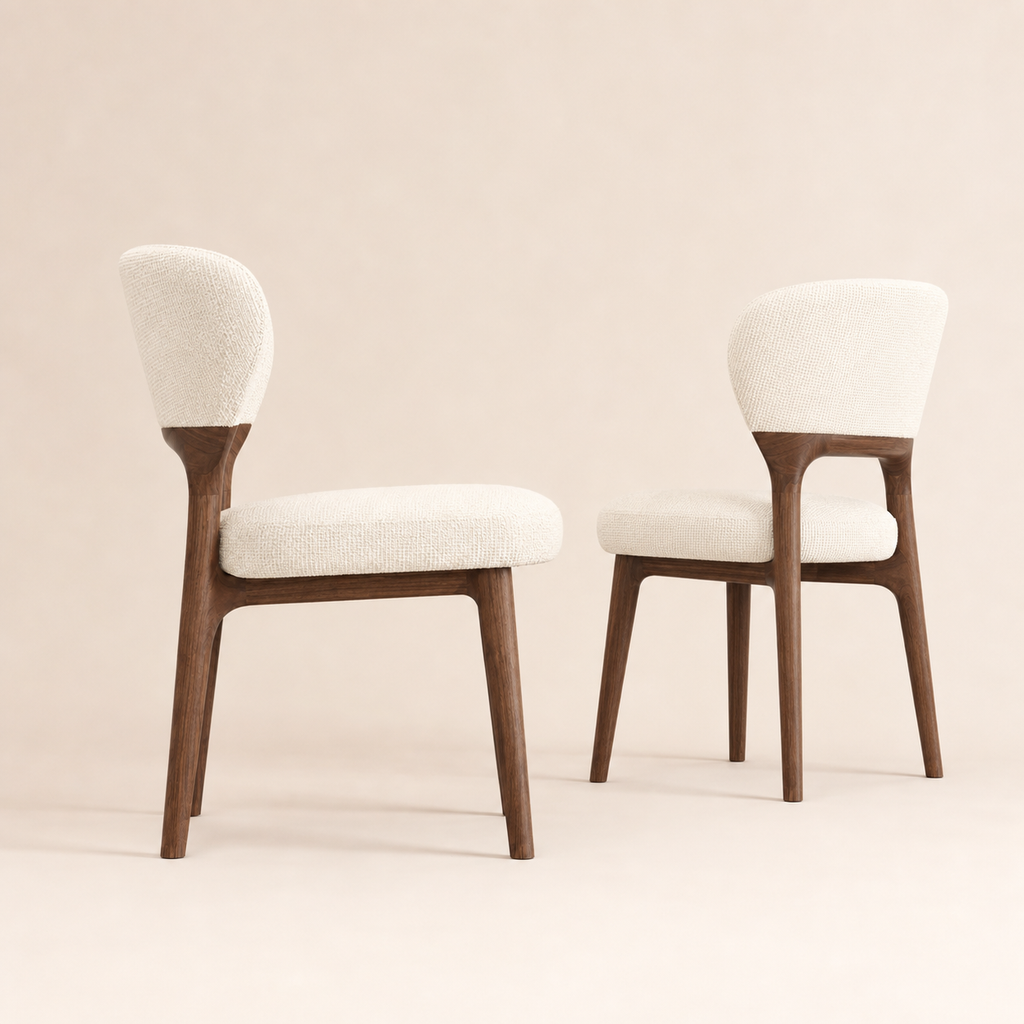 Lot de 2 chaises en bois massif Clara