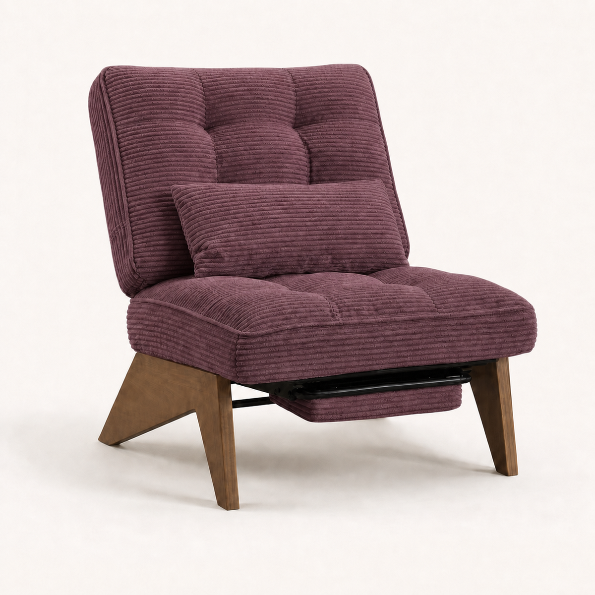 Fauteuil lounge en bois Marguerite - Bordeaux