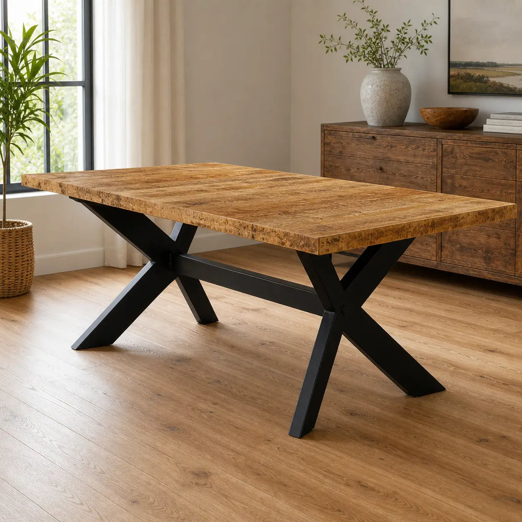 Table à manger en bois de manguier massif Gaston