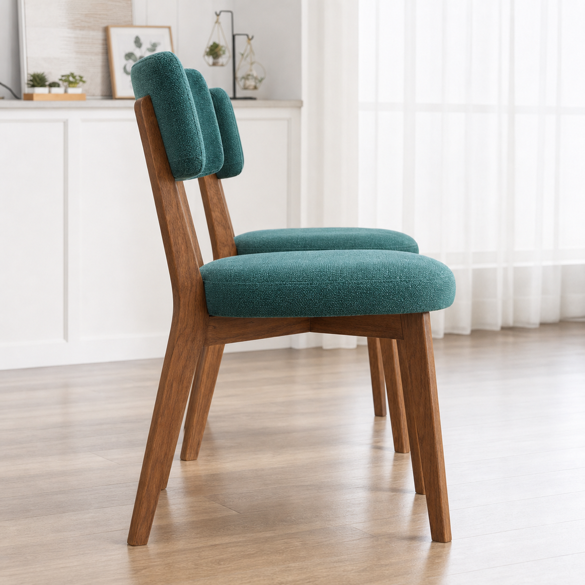 Lot de 2 chaises en bois massif Joséphine - Vert