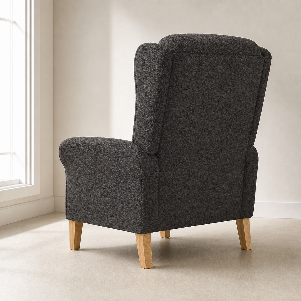 Fauteuil en bois Basile - Gris foncé