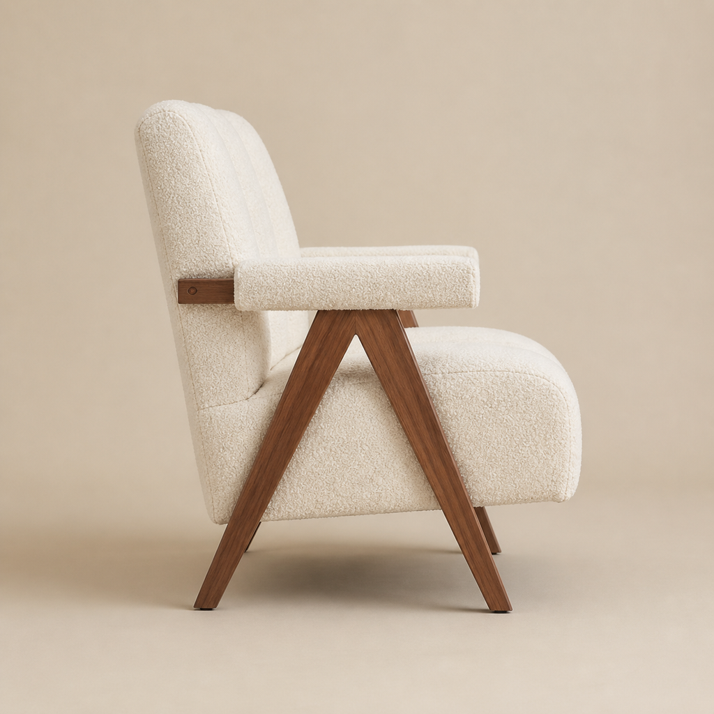 Fauteuil moderne en bois Aurélien