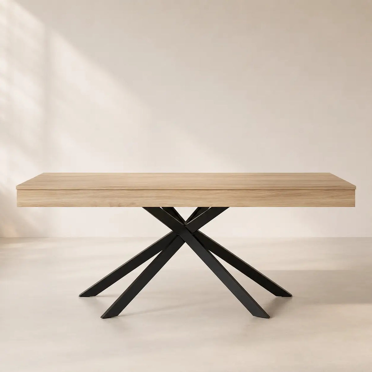 Table à manger rectangulaire extensible en bois Margaux