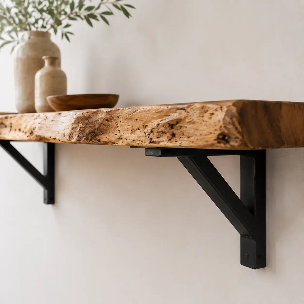 Étagère murale en bois d'acacia massif Léa