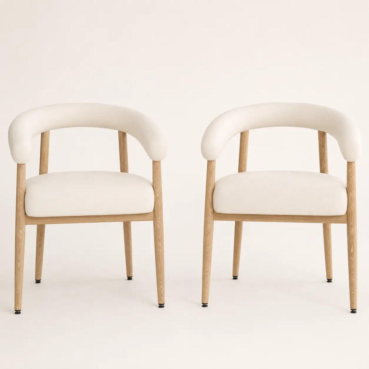 Chaises de salle à manger en bois Jeanne - Lot de 2