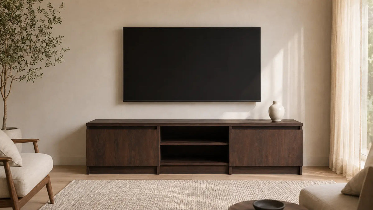 Meuble TV 140 cm en bois Émilie