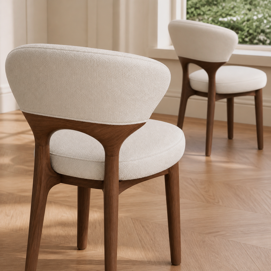 Lot de 2 chaises en bois massif Clara