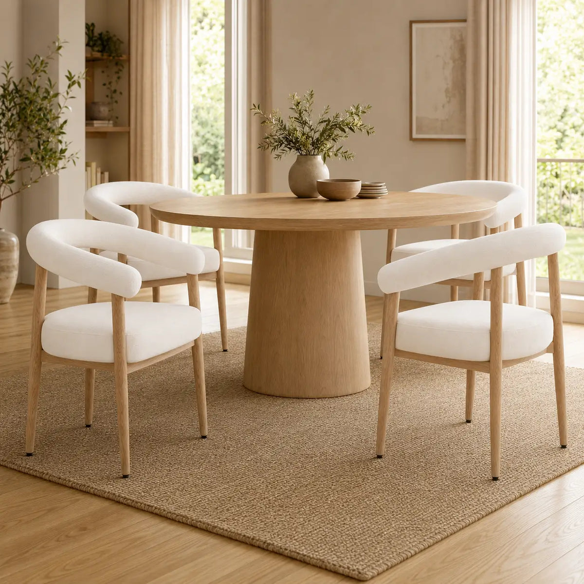 Chaises de salle à manger en bois Jeanne - Lot de 4
