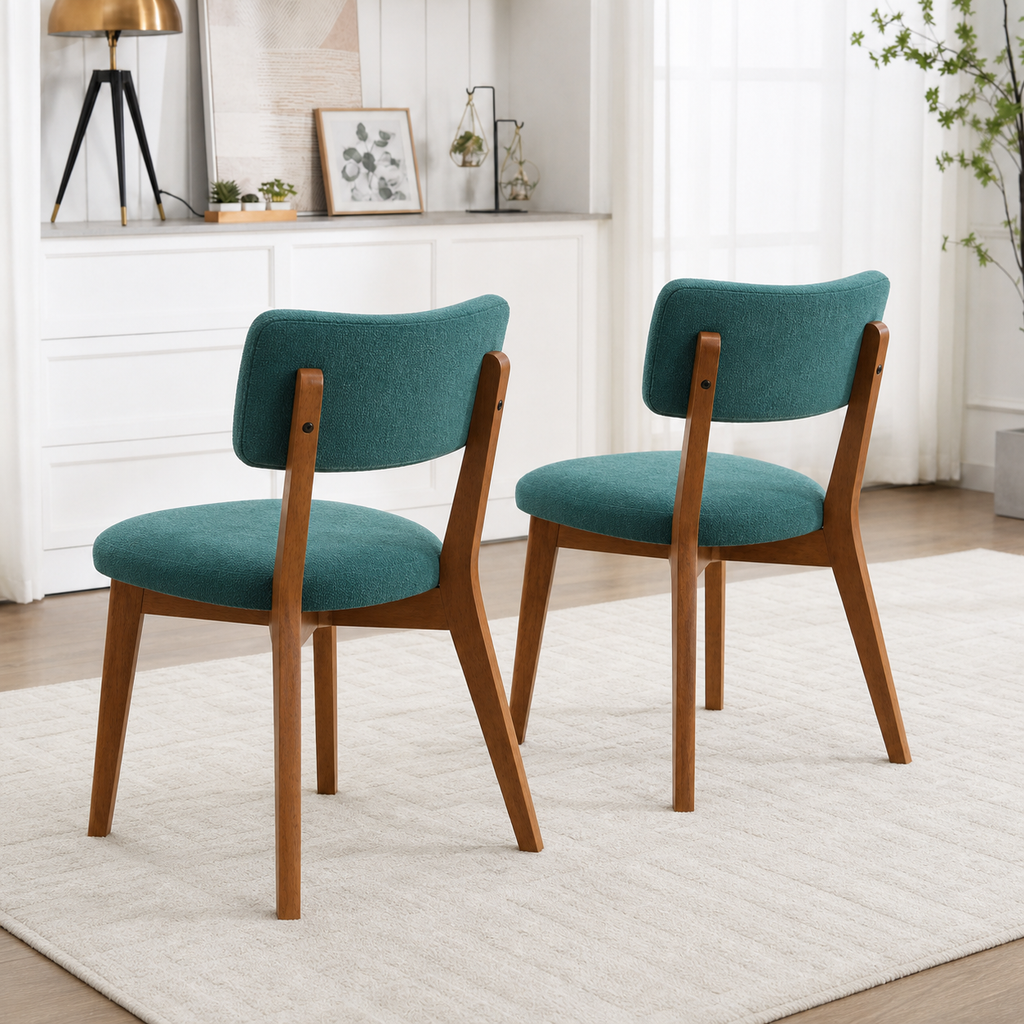 Lot de 2 chaises en bois massif Joséphine - Vert