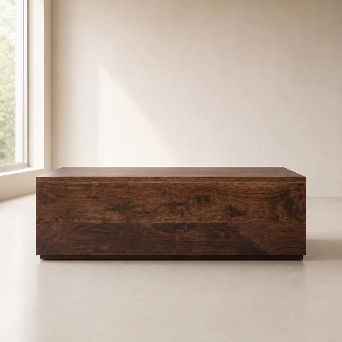 Table basse rectangulaire en bois Nathan