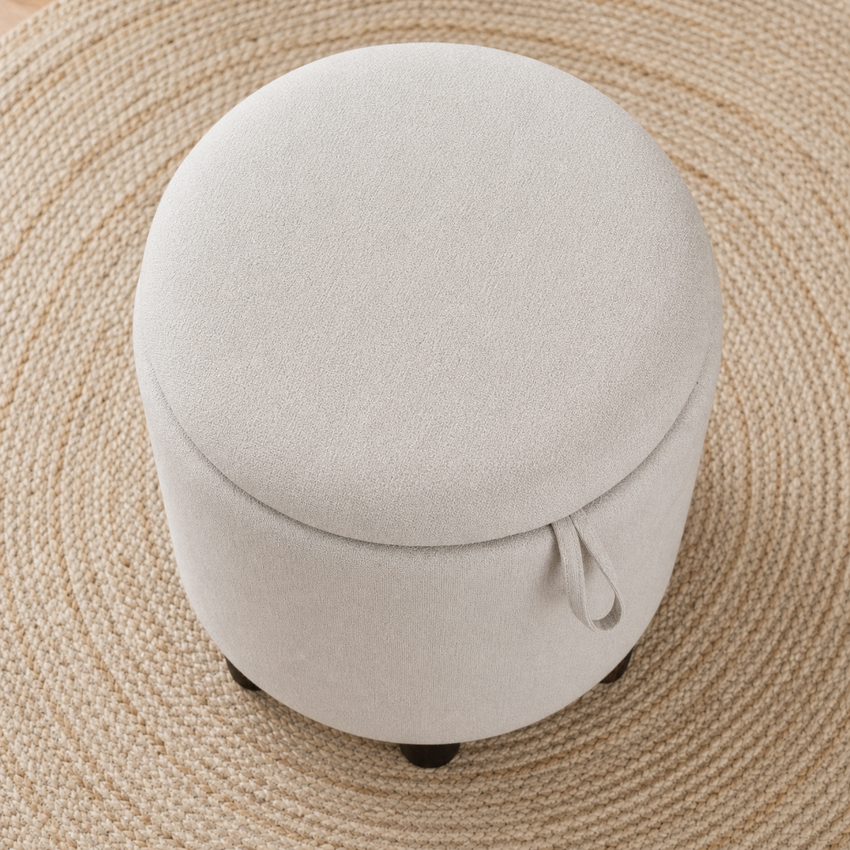 Pouf de rangement en bois Léon