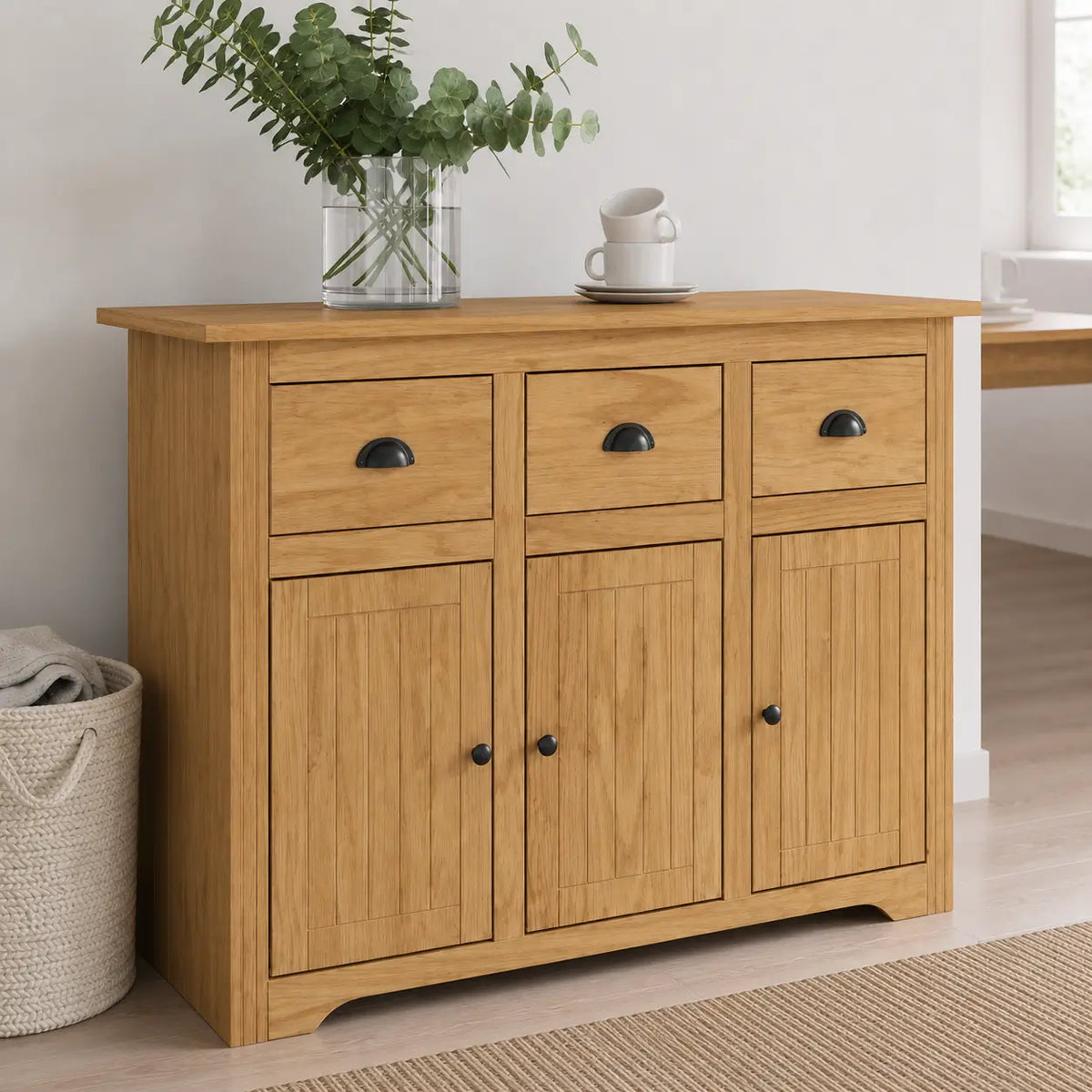 Buffet 115 cm en bois d'acajou Suzanna