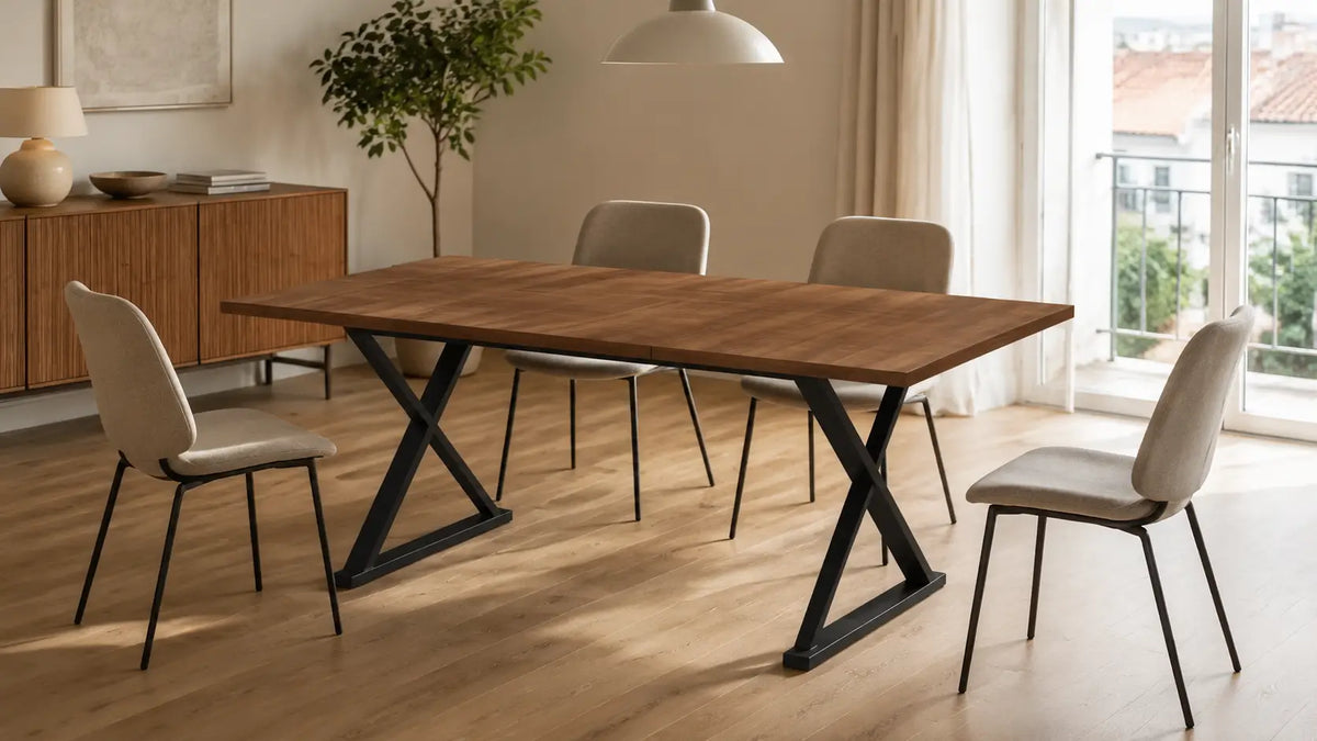 Table à manger 6 personnes en bois Anna