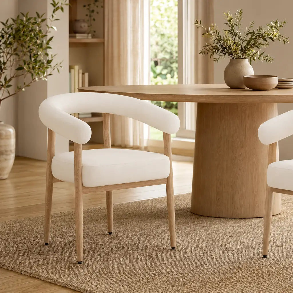 Chaises de salle à manger en bois Jeanne - Lot de 2