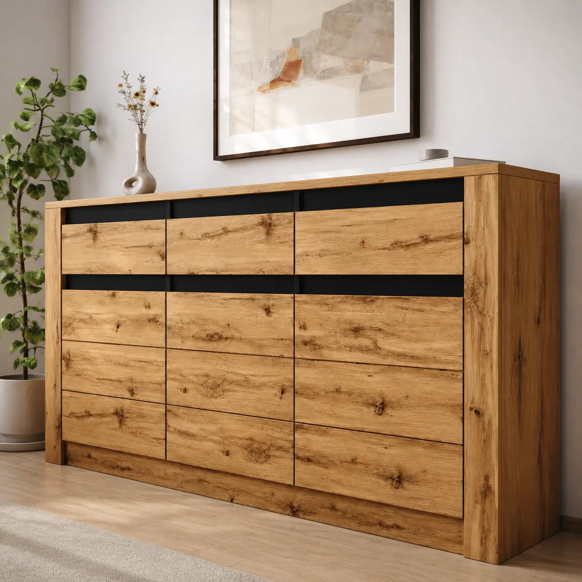 Buffet 3 tiroirs en bois Maxime