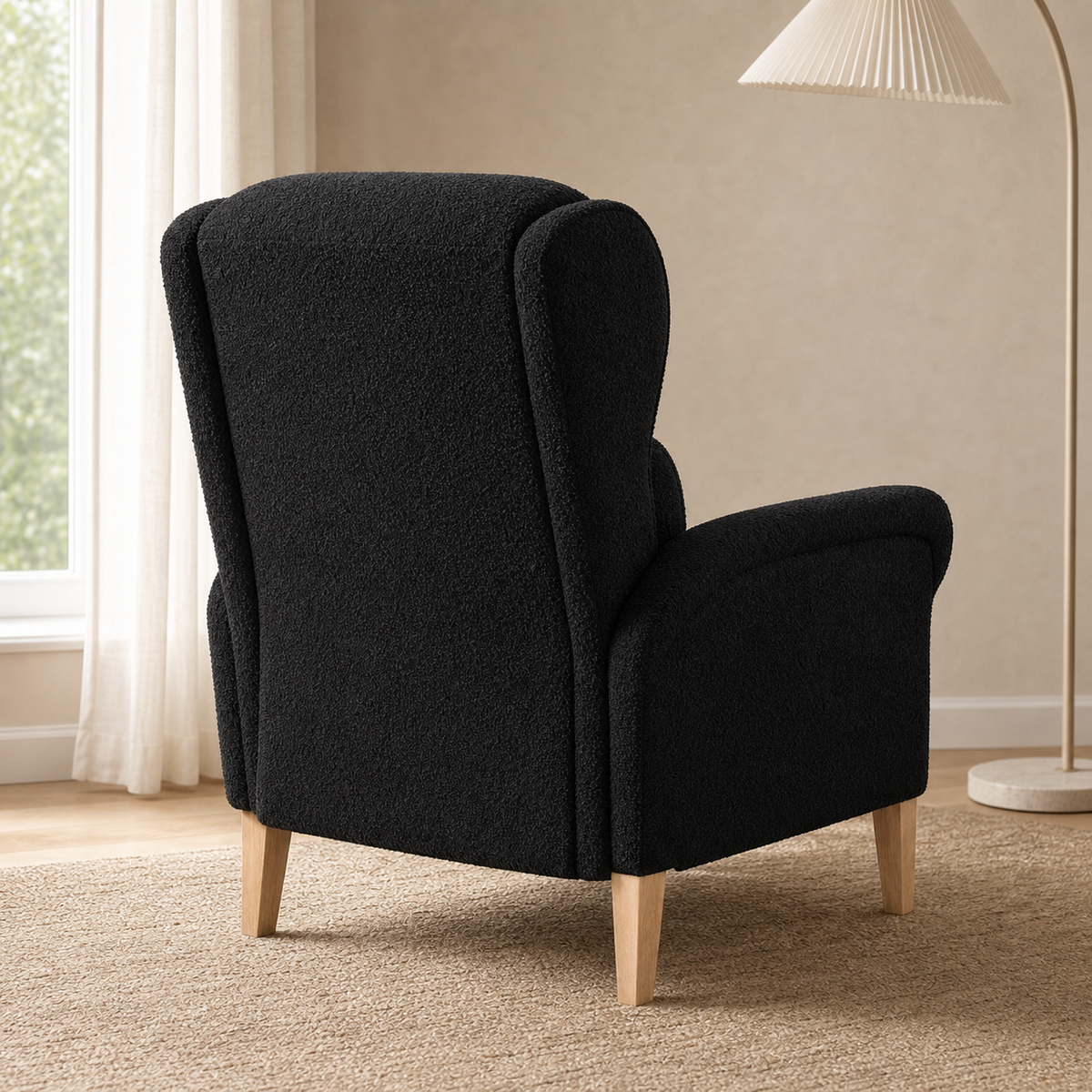 Fauteuil en bois Basile - Noir