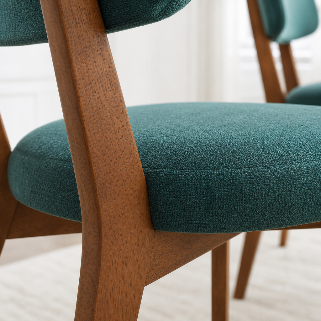 Lot de 2 chaises en bois massif Joséphine - Vert