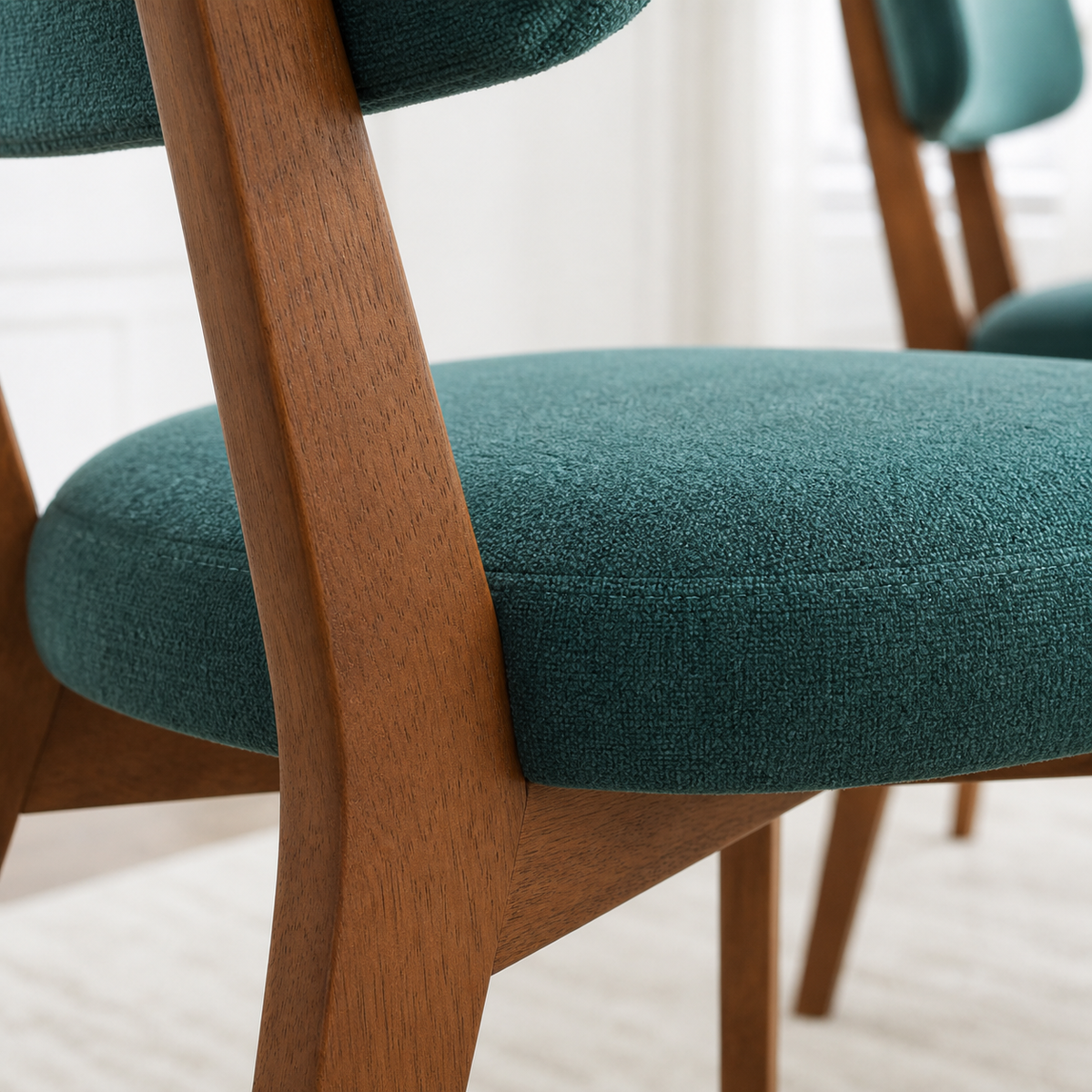 Lot de 2 chaises en bois massif Joséphine - Vert