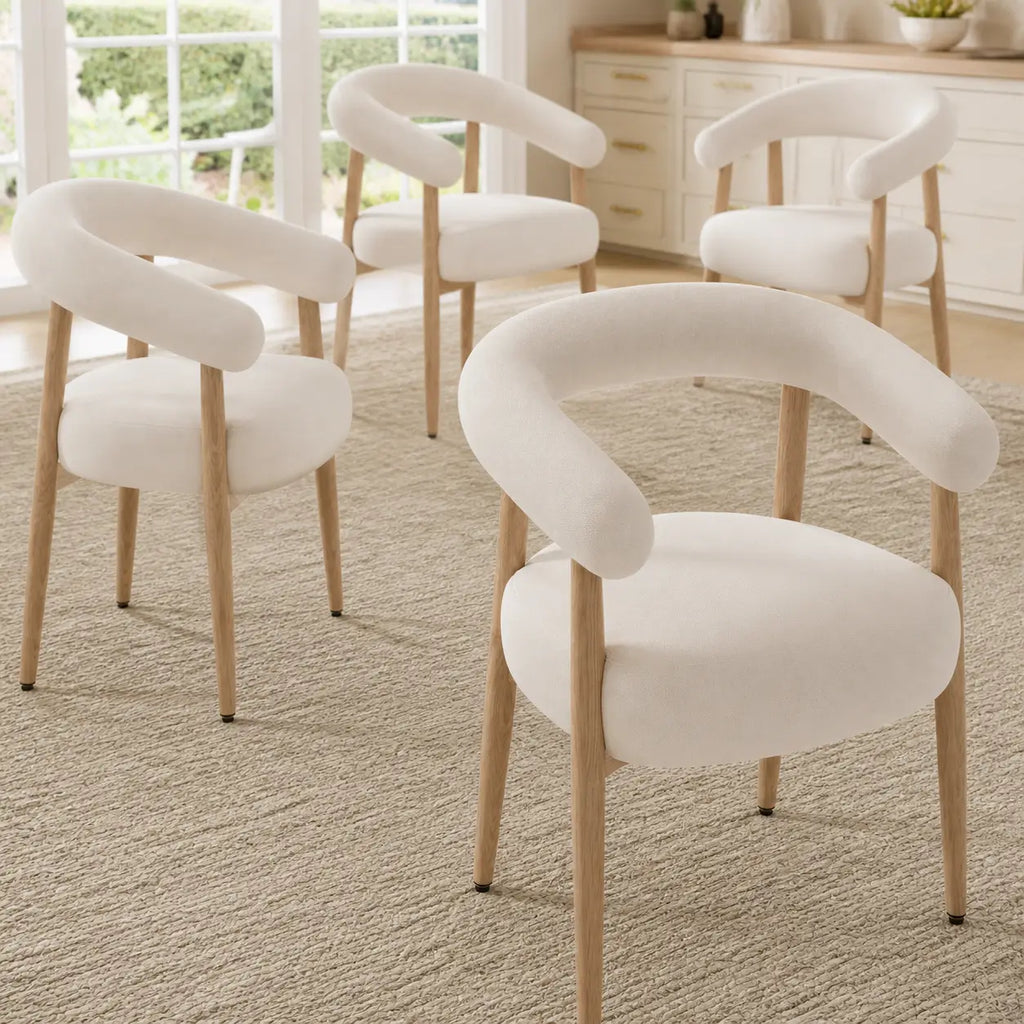 Chaises de salle à manger en bois Jeanne - Lot de 4