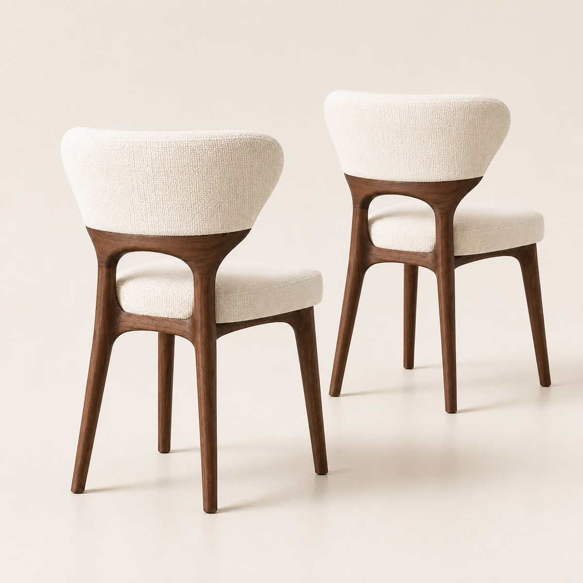 Lot de 2 chaises en bois massif Clara