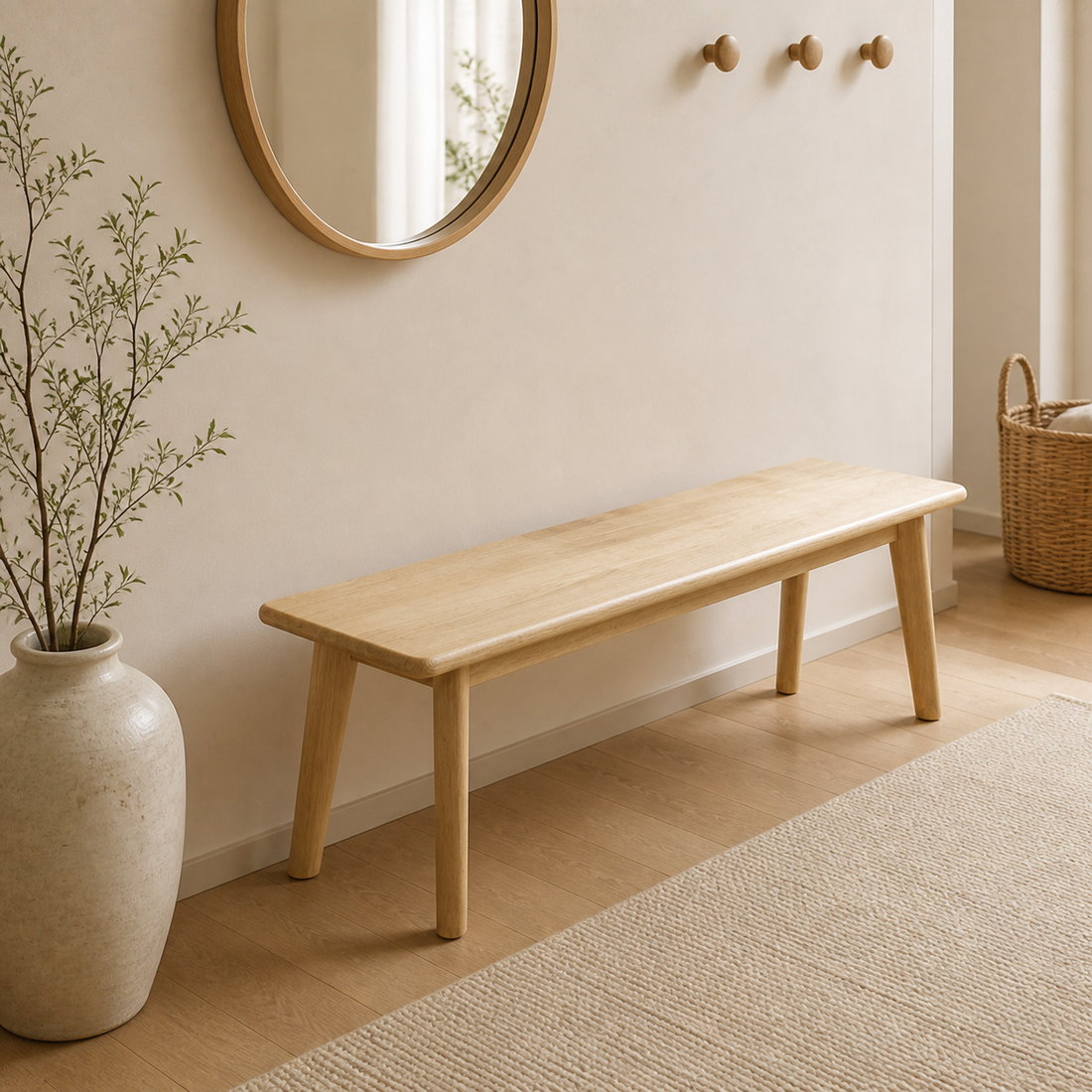 Banc en bois massif Manon - 120 cm