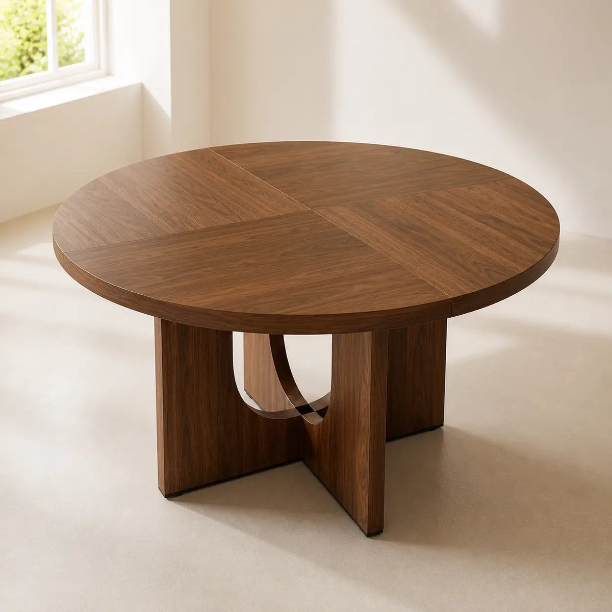 Table à manger ronde en bois Sixtine