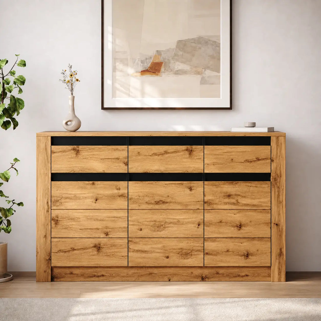 Buffet 3 tiroirs en bois Maxime