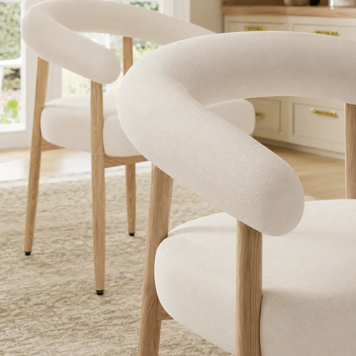 Chaises de salle à manger en bois Jeanne - Lot de 2