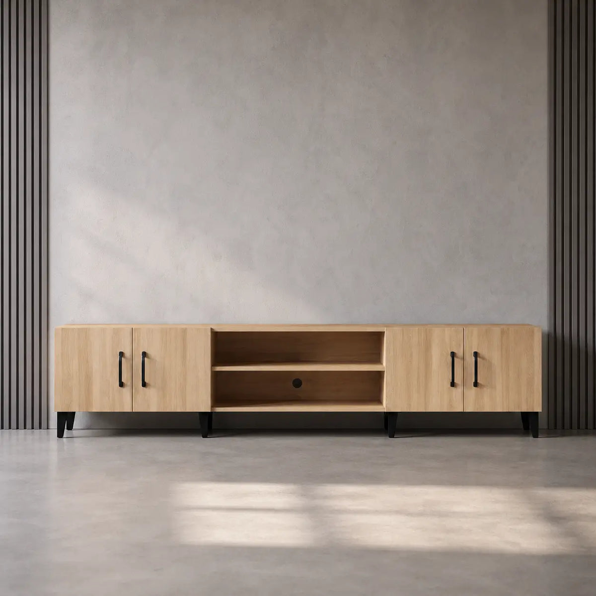 Meuble TV 180 cm en bois Hadrien
