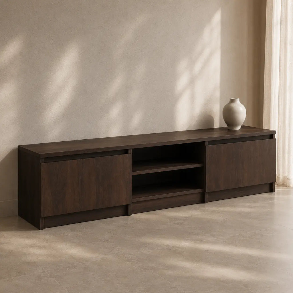 Meuble TV 140 cm en bois Émilie