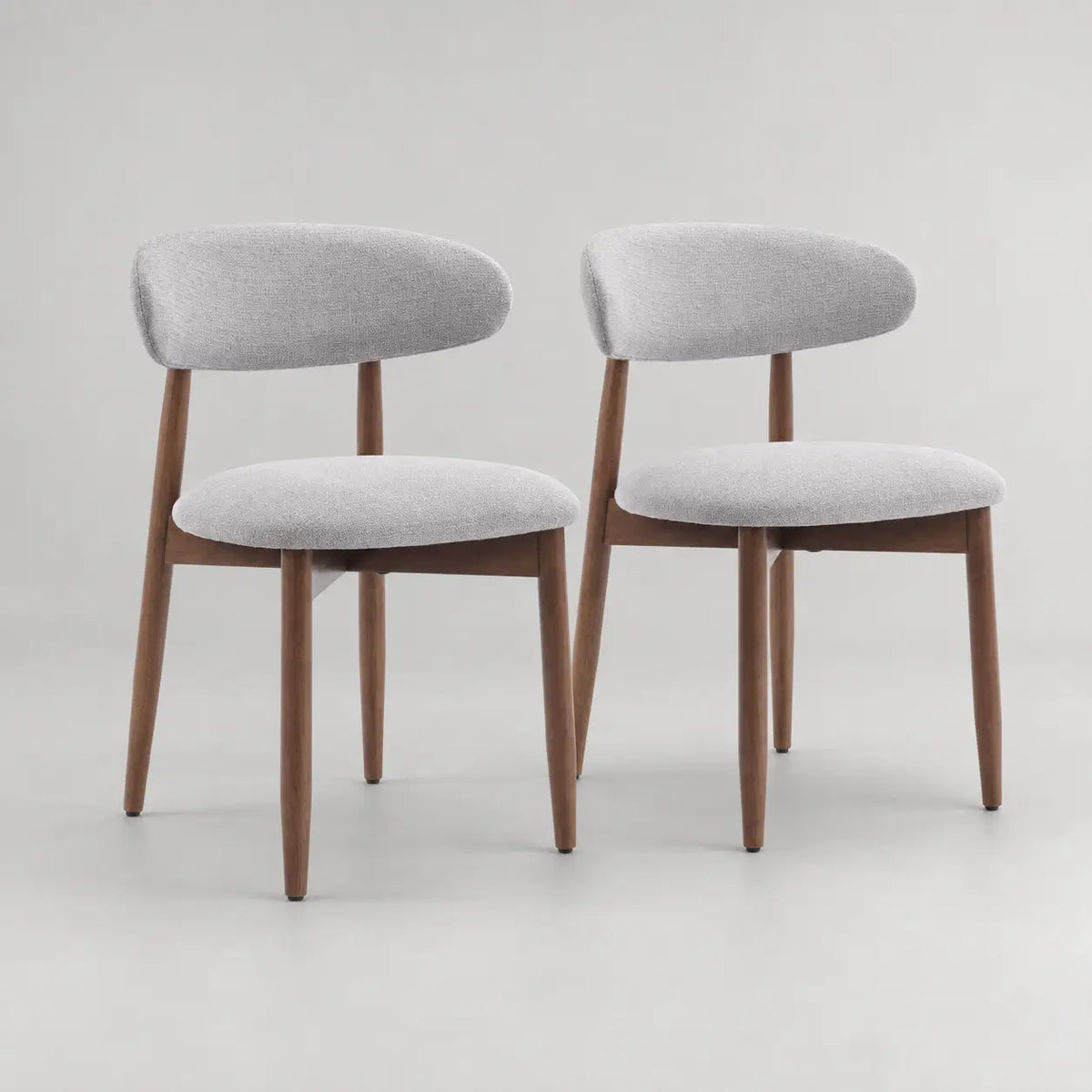 Lot de 2 chaises scandinaves en bois Elia - Gris clair