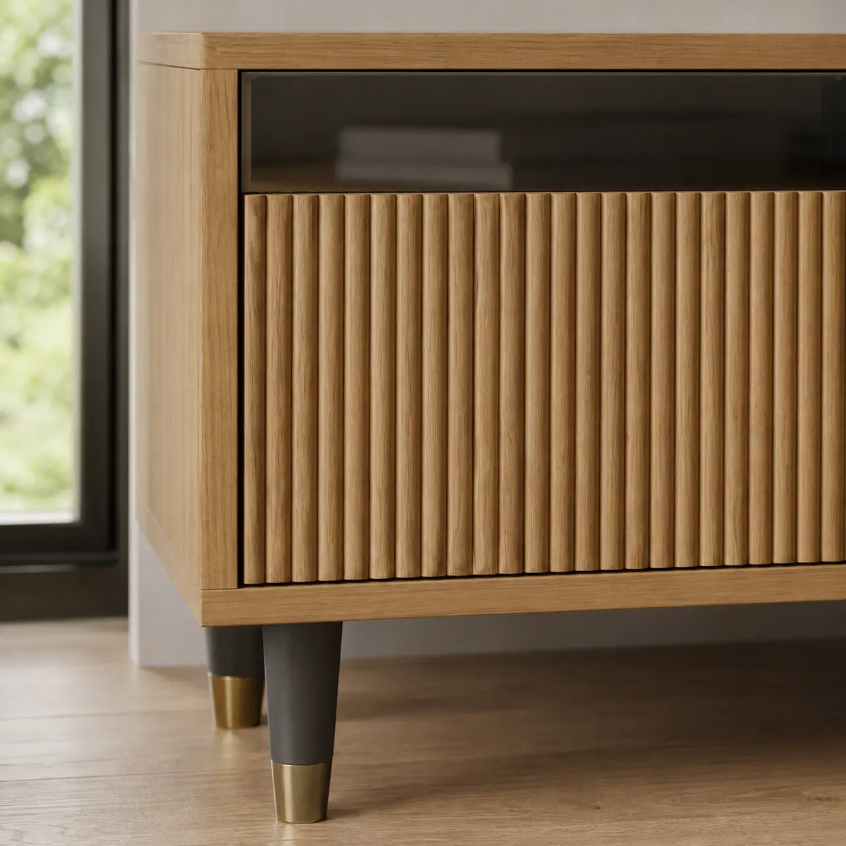 Meuble TV 4 tiroirs en bois Étienne