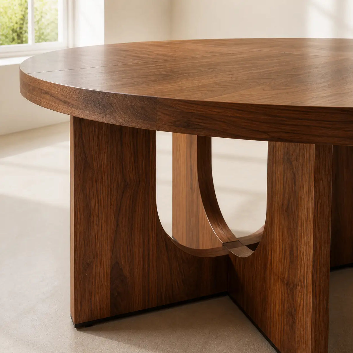 Table à manger ronde en bois Sixtine