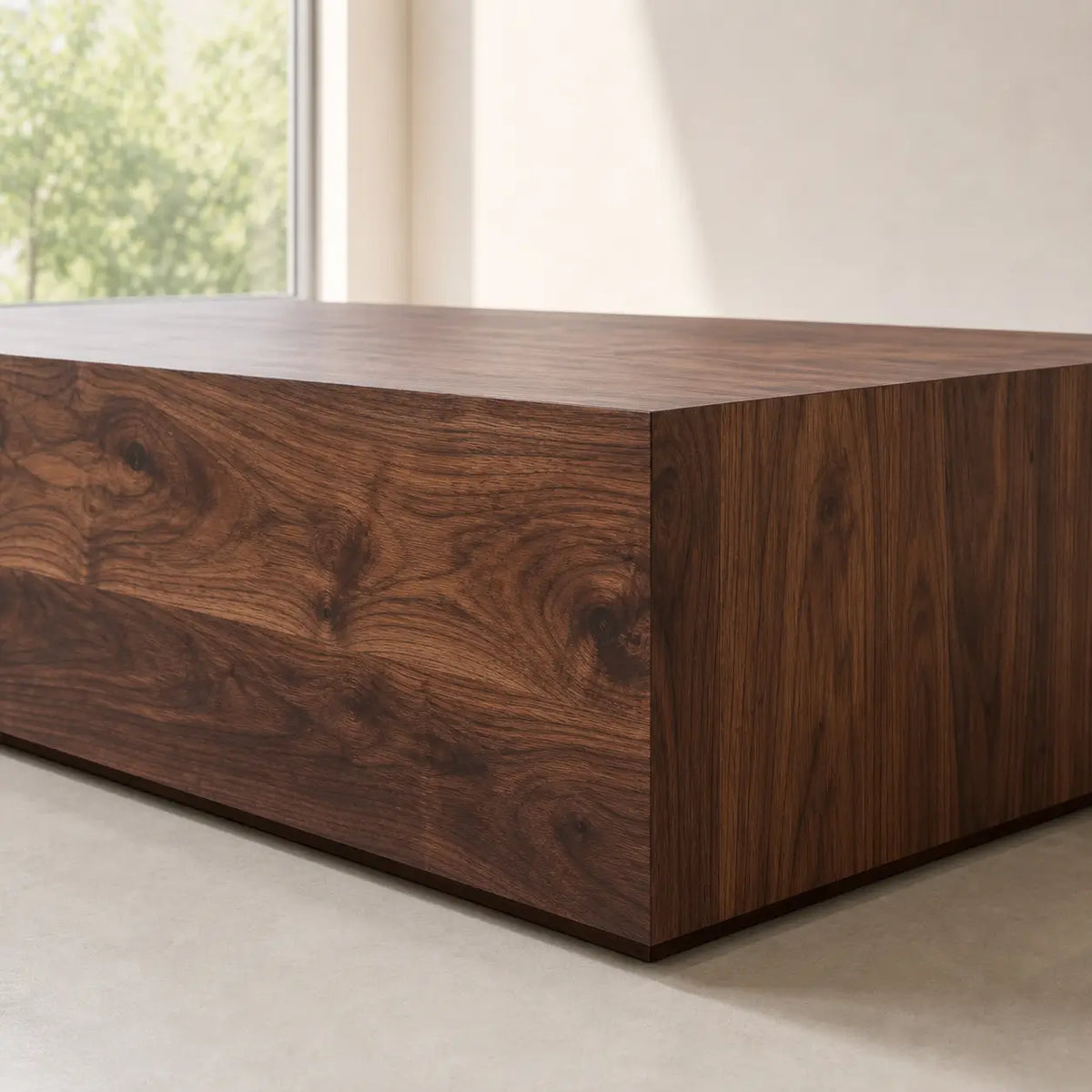 Table basse rectangulaire en bois Nathan