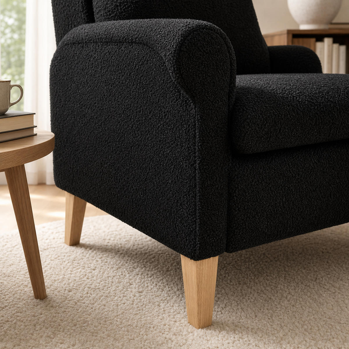 Fauteuil en bois Basile - Noir