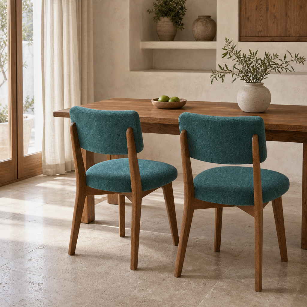 Lot de 2 chaises en bois massif Joséphine - Vert