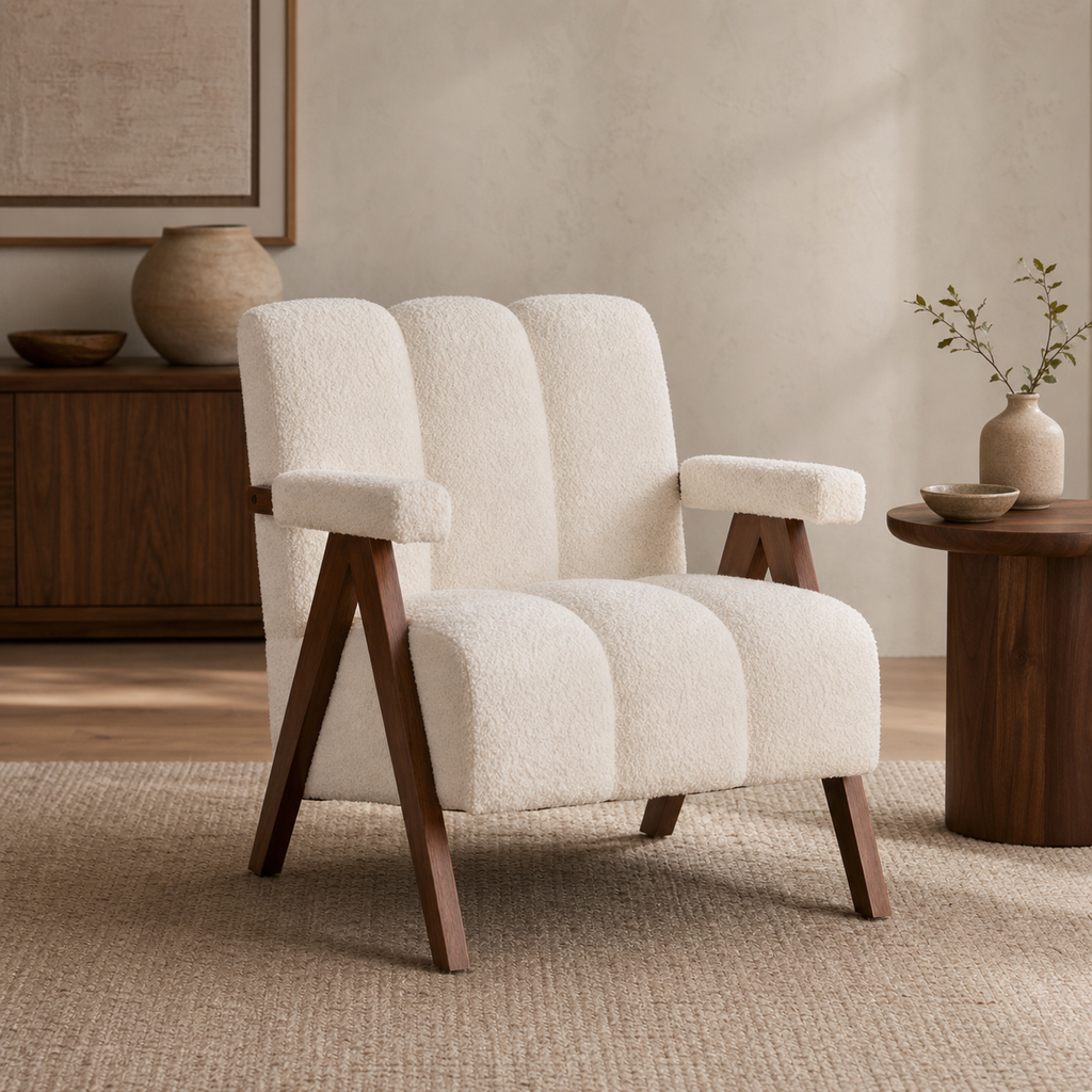 Fauteuil moderne en bois Aurélien