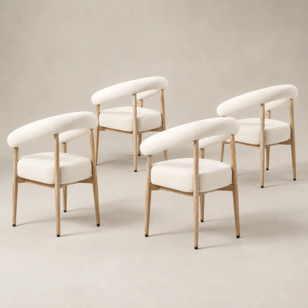 Chaises de salle à manger en bois Jeanne - Lot de 4
