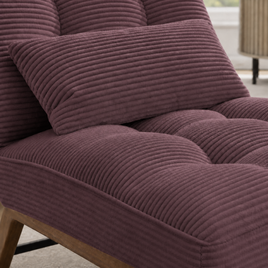 Fauteuil lounge en bois Marguerite - Bordeaux