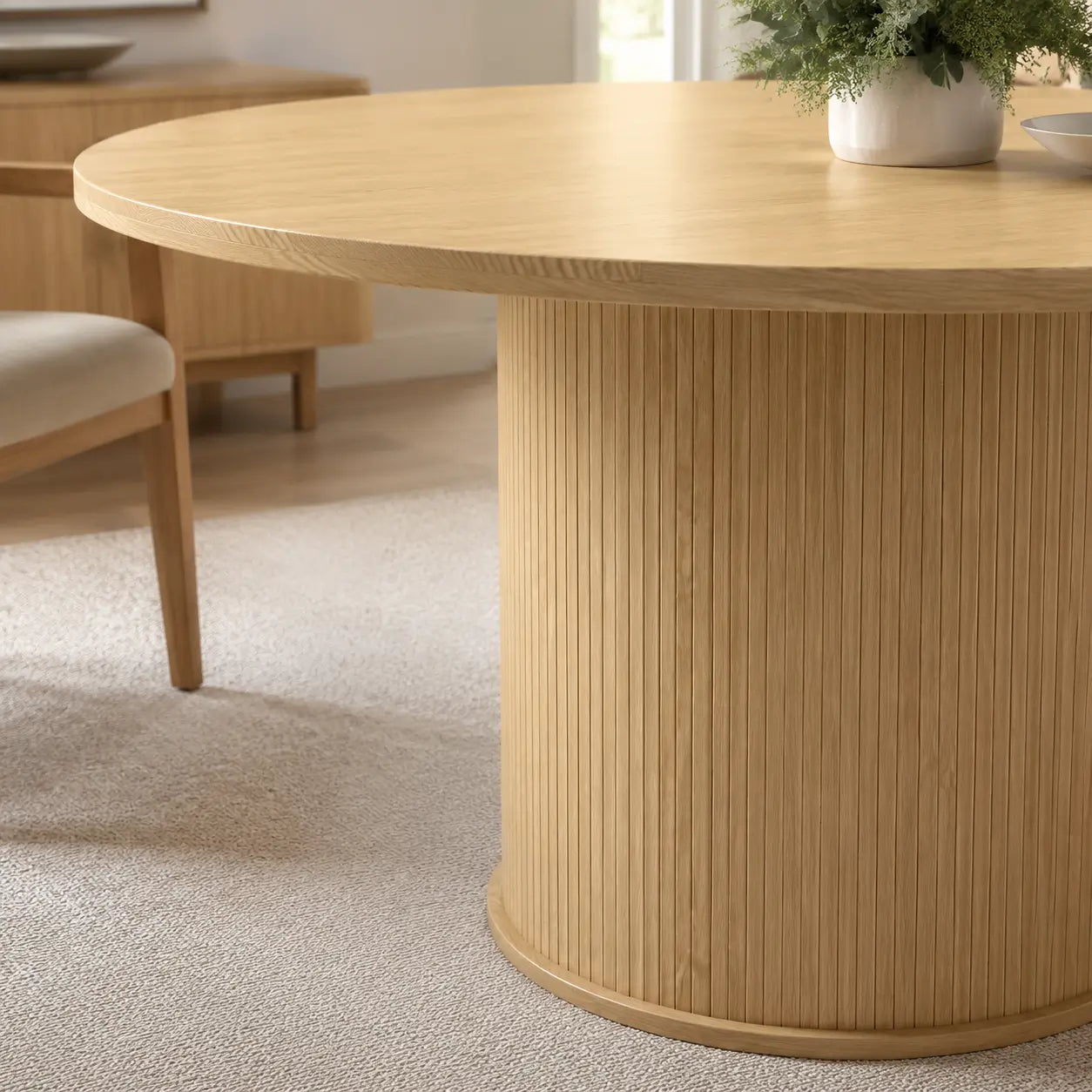 Table à manger ronde en bois Arthur